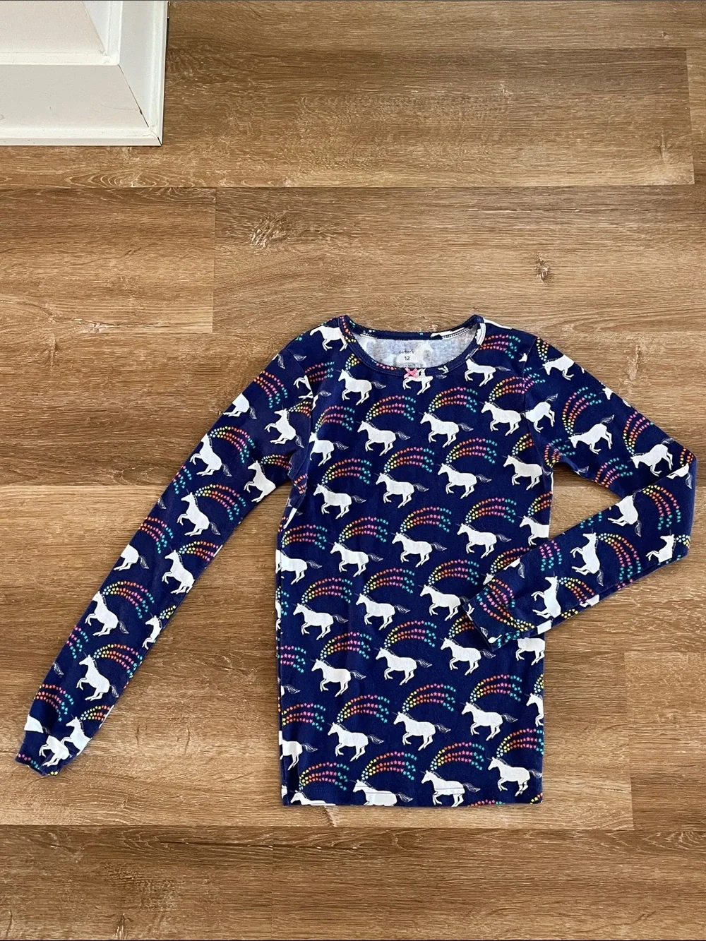 Carter’s Navy Unicorn Pajama Set with Rainbow Accents